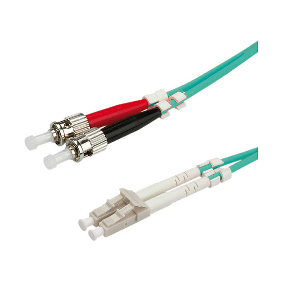 VALUE LWL-Kabel 50/125um OM3 LC/ST trkis 3m