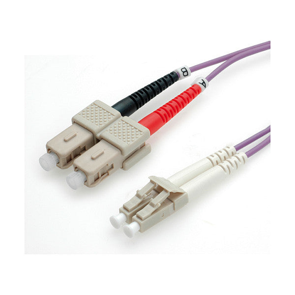 VALUE LWL-Kabel 50/125um OM4 LC/SC violett 3m
