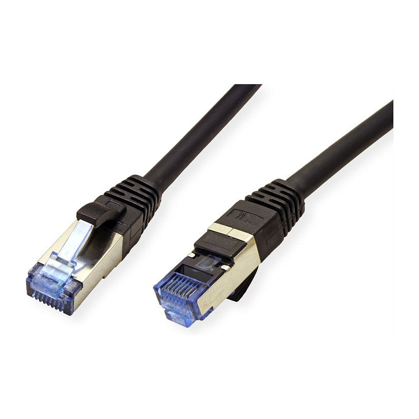 VALUE Patchkabel Cat.6A (Class EA) S/FTP (PiMF), LSOH, schwarz, 0,15 m