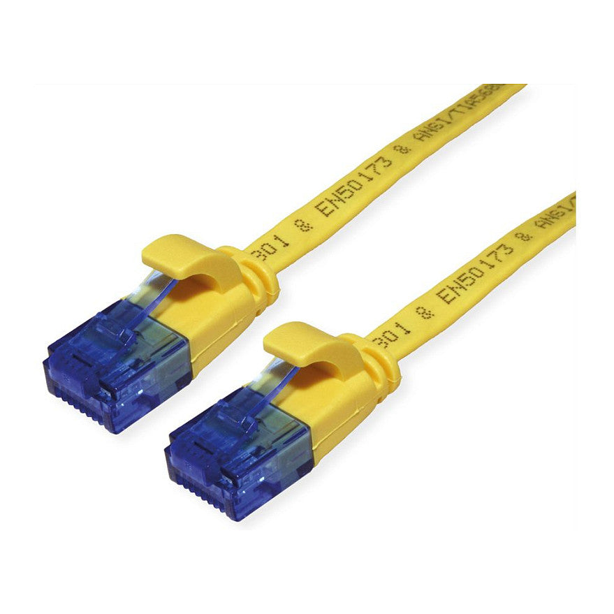 VALUE Patchkabel Cat.6A (Class EA) UTP, extra-flach, gelb, 2 m