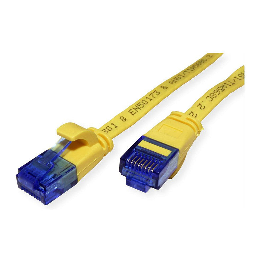 VALUE Patchkabel Cat.6A (Class EA) UTP, extra-flach, gelb, 2 m