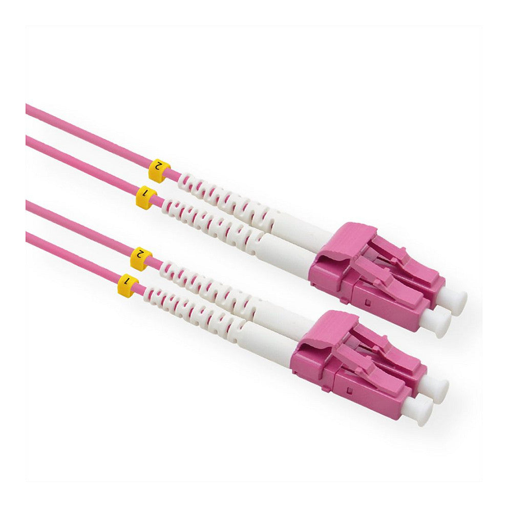 VALUE LWL-Kabel 50/125m OM4, LC/LC, Low-Loss-Stecker, violett, 5 m