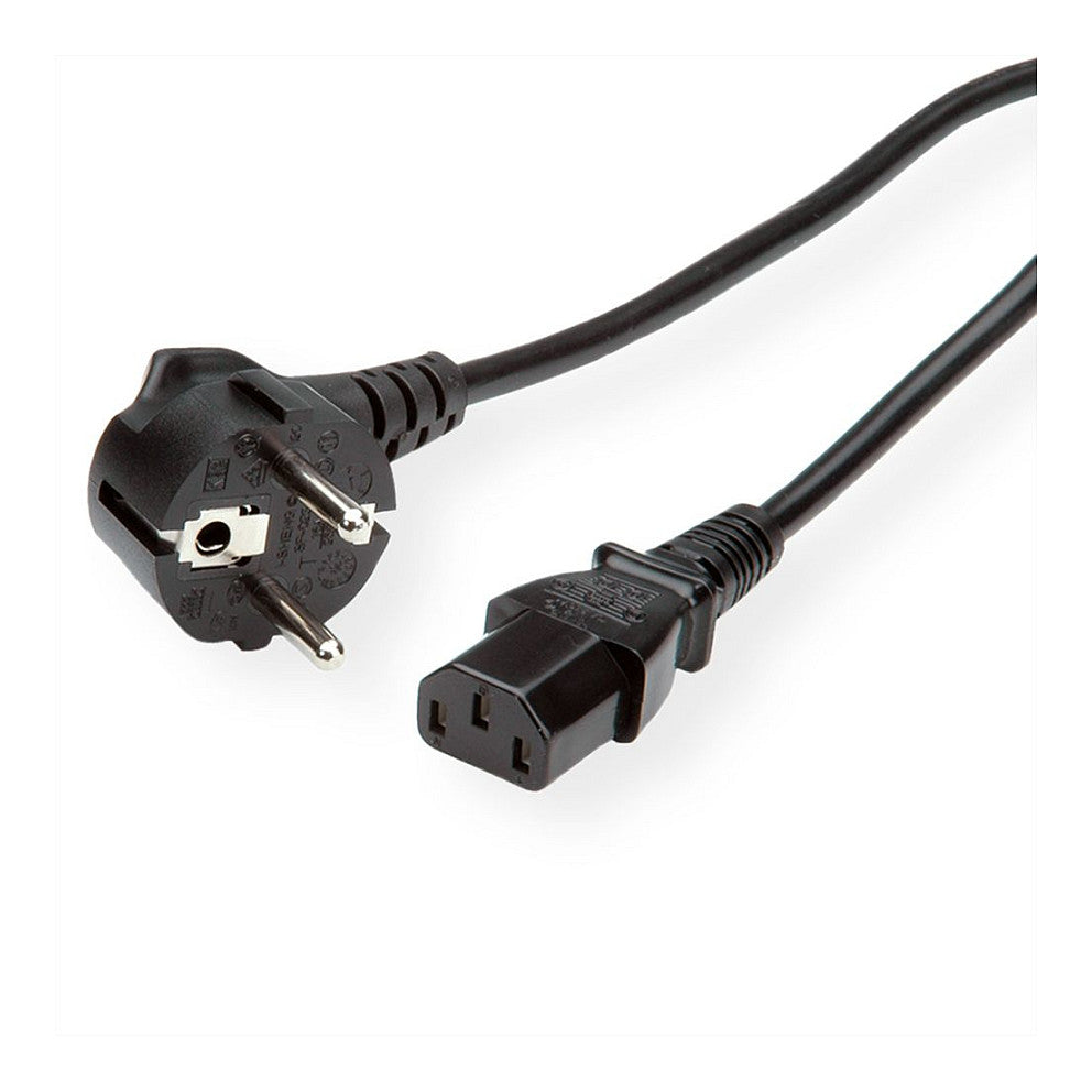 ROLINE GREEN Netzkabel, gerade IEC-Buchse, schwarz, 1,8 m