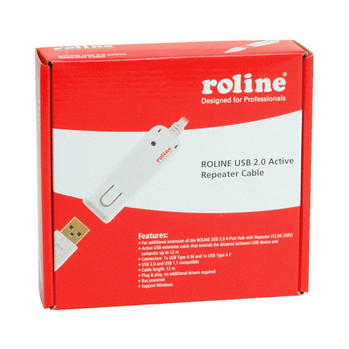 ROLINE USB 2.0 Aktives Repeater Kabel nur fr 12.04.1085 12m