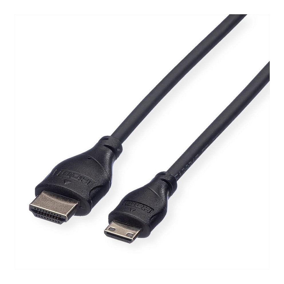 ROLINE HDMI High Speed Kabel mit Ethernet HDMI ST - Mini HDMI ST 2m