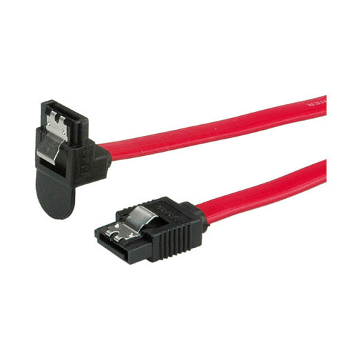 ROLINE Int. SATA 6.0 Gbit/s HDD-Kabel mit Schnappverschluss gewinkelt 0,5m