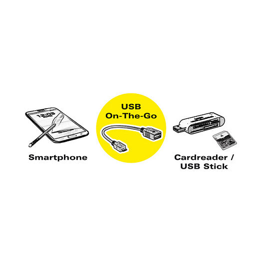 ROLINE USB 2.0 Kabel, USB 2.0 Typ Micro B - Typ A BU, OTG, 0,15 m