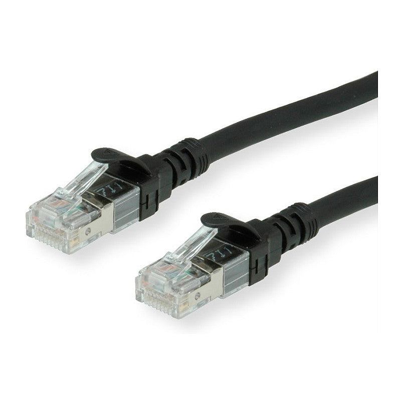 ROLINE Patchkabel Cat.6A S/FTP (PiMF), Component Level, LSOH, schwarz, 2 m