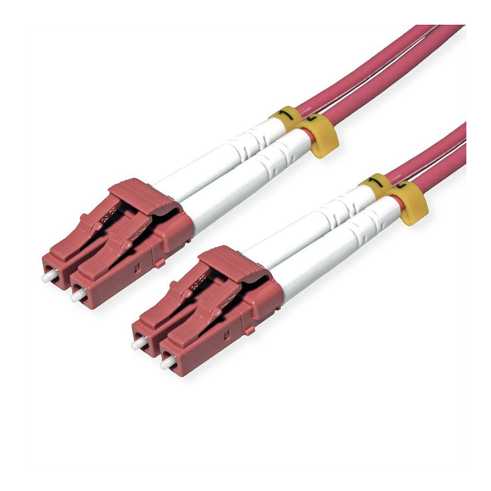 ROLINE LWL-Kabel 50/125m OM4, LC/LC, stahlarmiert, LSOH, violett, 7 m