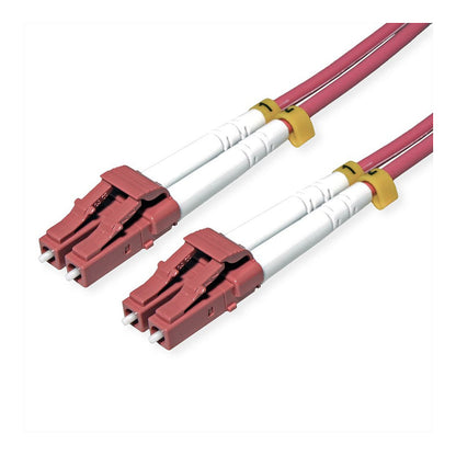 ROLINE LWL-Kabel 50/125m OM4, LC/LC, stahlarmiert, LSOH, violett, 7 m