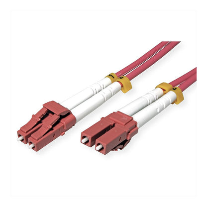 ROLINE LWL-Kabel 50/125m OM4, LC/LC, stahlarmiert, LSOH, violett, 7 m