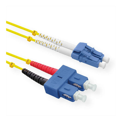 ROLINE LWL-Kabel Duplex, Single Mode 9/125m OS2, LC/SC, gelb, 3 m