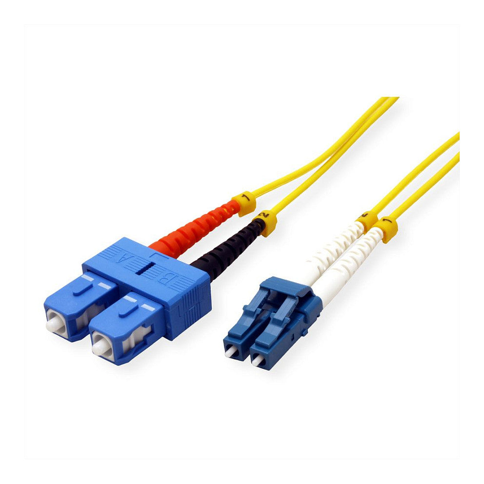 ROLINE LWL-Kabel Duplex, Single Mode 9/125m OS2, LC/SC, gelb, 3 m