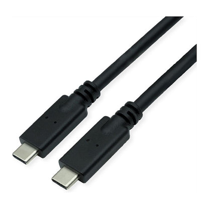 ROLINE USB 3.2 Gen 2 kompatibles Kabel, C-C, ST/ST, 4K UHD-1, 10Gbit/s, Emark, 100W, schwarz, 5 m