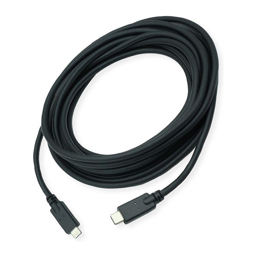 ROLINE USB 3.2 Gen 2 kompatibles Kabel, C-C, ST/ST, 4K UHD-1, 10Gbit/s, Emark, 100W, schwarz, 5 m