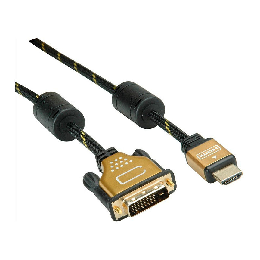 ROLINE GOLD Monitorkabel DVI (24+1) - HDMI, ST/ST, 5 m