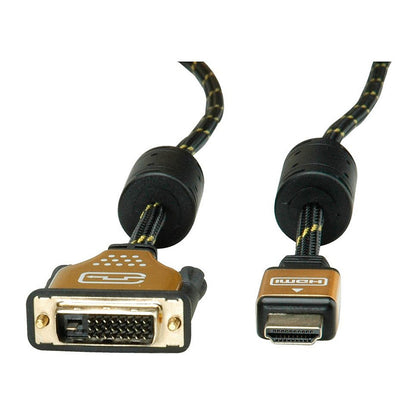 ROLINE GOLD Monitorkabel DVI (24+1) - HDMI, ST/ST, 5 m