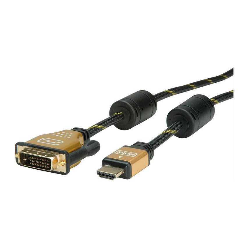 ROLINE GOLD Monitorkabel DVI (24+1) - HDMI, ST/ST, 5 m