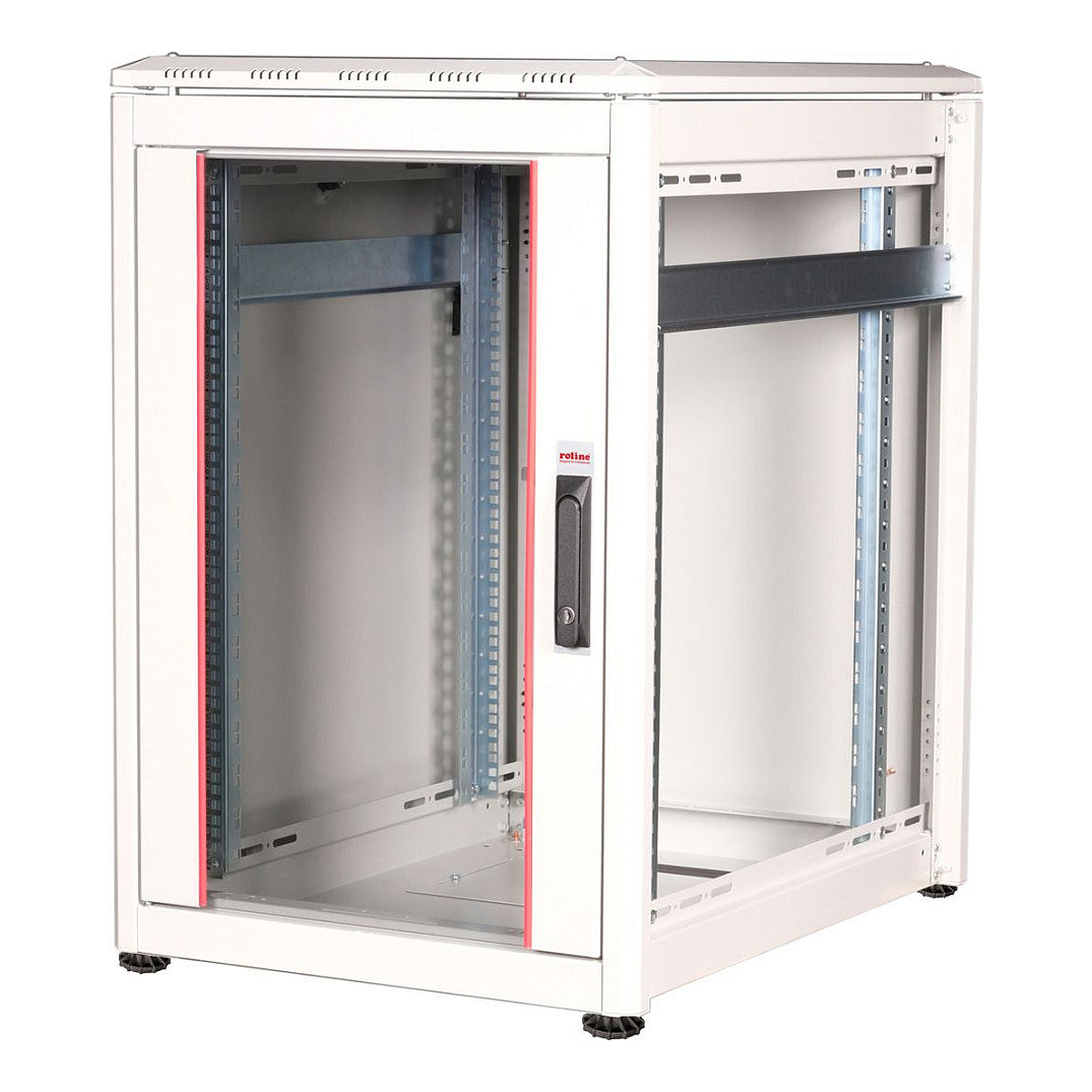 ROLINE 19-Zoll Netzwerkschrank Pro 16 HE, 600x800 BxT Glastr grau