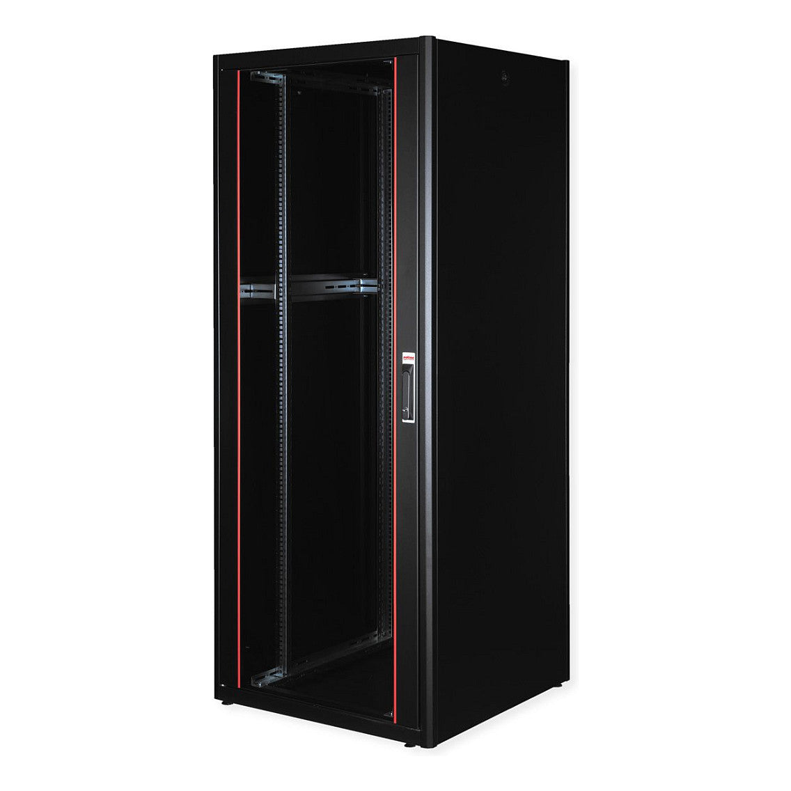 ROLINE 19-Zoll Netzwerkschrank Basic 42HE, 800x800 BxT Glastr schwarz
