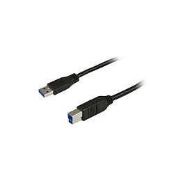 Synergy21 Kabel USB, A(St) => B(St), 5,0m, USB3.0, schwarz, ,