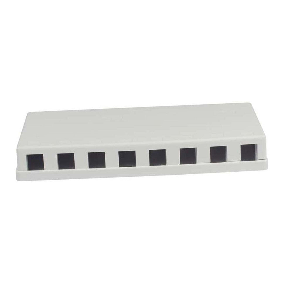 Synergy21 Keystone, Modulträger, Patchpanel für 8x TP-Modul, Aufputz, weiss(ABS)
