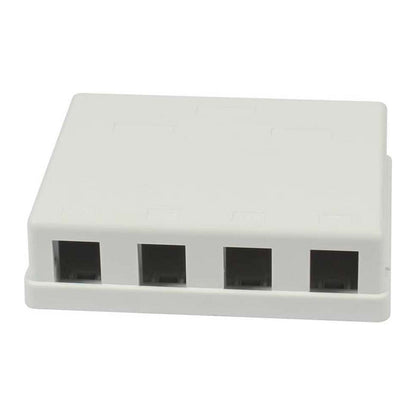 Synergy21 Keystone, Modulträger, Patchpanel für 4x TP-Modul, Aufputz, weiss(ABS)