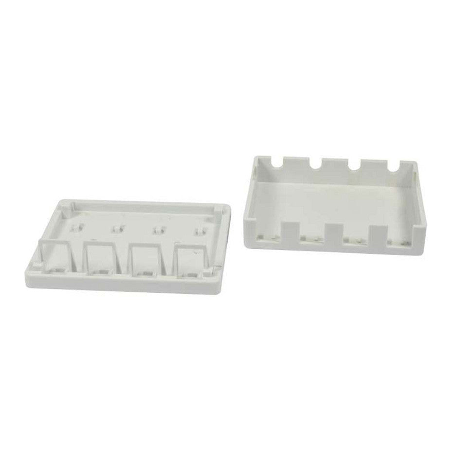 Synergy21 Keystone, Modulträger, Patchpanel für 4x TP-Modul, Aufputz, weiss(ABS)