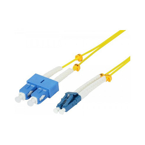 Synergy21 LWL-2-Faser-Patchk. 0,5mtr.LC-SC, 9/125um, OS2, AD=2mm, flexible Knickschutztülle, G657.A2,