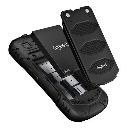 GIGASET GLX 8 ACTIVE schwarz 6,1 cm 2,4 Zoll Display Push-to-talk Funktion 2500 mAh Akku IP68 2 MP Kamera Dual-SIM Bluetooth