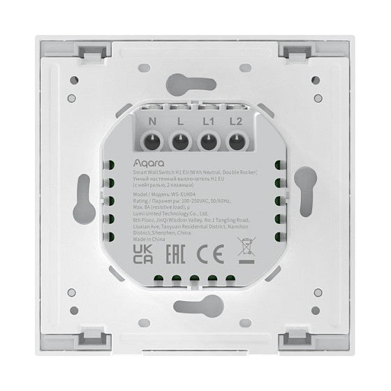 Aqara Smart Wall Switch H1(With Neutral, Double Rocker)(HomeKit)