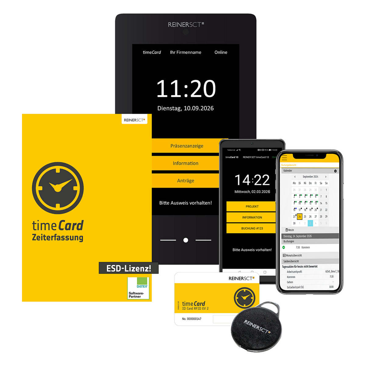 REINER SCT timeCard 10 - Jahreslizenz 100 Mitarbeiter - ESD