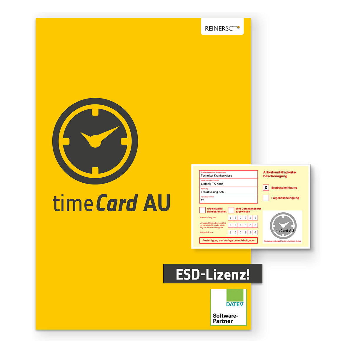 REINER SCT timeCard 10 AU Jahreslizenz 100 Mitarbeiter - ESD
