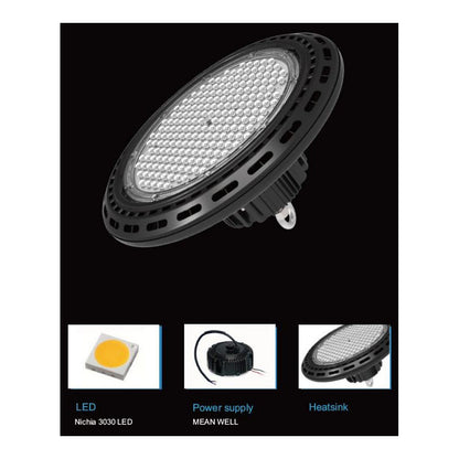 Synergy 21 LED Spot Pendelleuchte UFO 200W für Industrie/Lagerhallen nw 120°