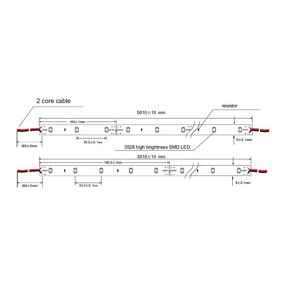 Synergy 21 LED Flex Strip 3528 - 60 NW DC12V 12W IP20