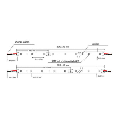 Synergy 21 LED Flex Strip 3528 - 60 NW DC12V 12W IP20