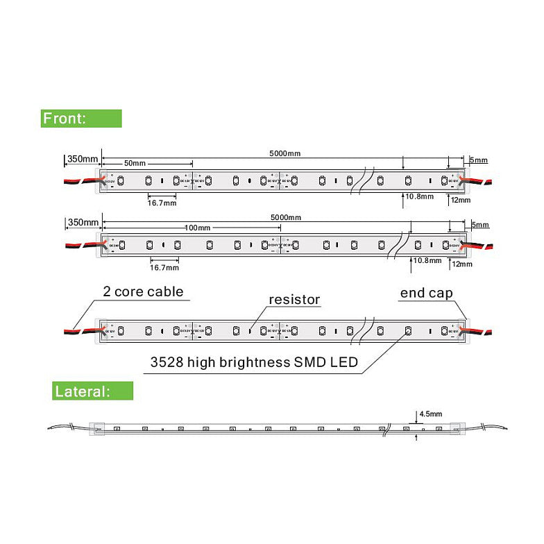 Synergy 21 LED Flex Strip 3528 - 60 KW DC12V 24W IP65