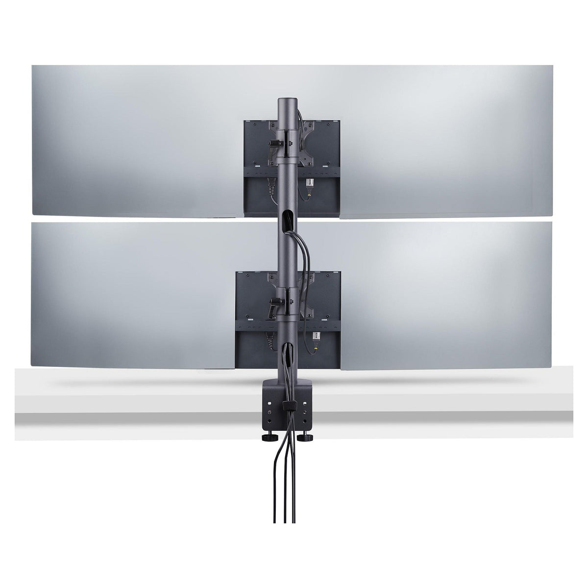 STARTECH.COM Dual Monitorhalterung 124,46cm 49Zoll fur 2 Vertikal Gestapelte Monitore 2x 16 kg VESA Bildschirmhalterung-Monitorarm