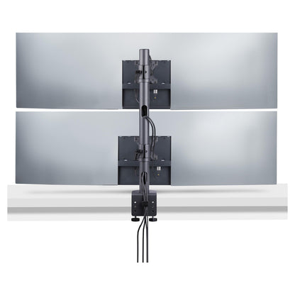STARTECH.COM Dual Monitorhalterung 124,46cm 49Zoll fur 2 Vertikal Gestapelte Monitore 2x 16 kg VESA Bildschirmhalterung-Monitorarm