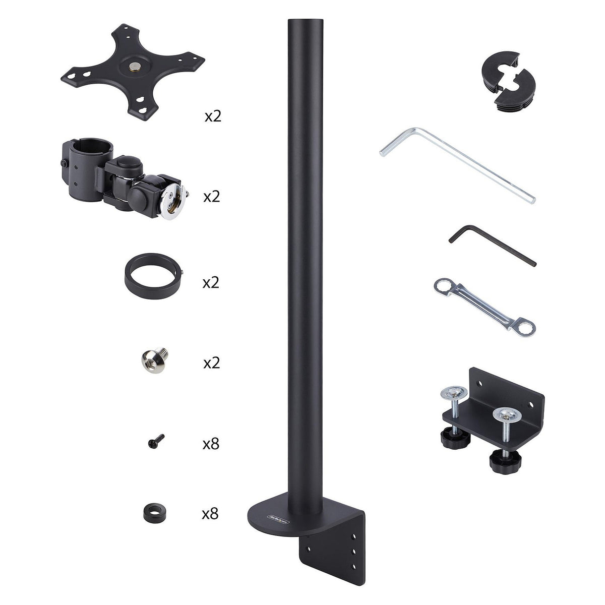 STARTECH.COM Dual Monitorhalterung 124,46cm 49Zoll fur 2 Vertikal Gestapelte Monitore 2x 16 kg VESA Bildschirmhalterung-Monitorarm