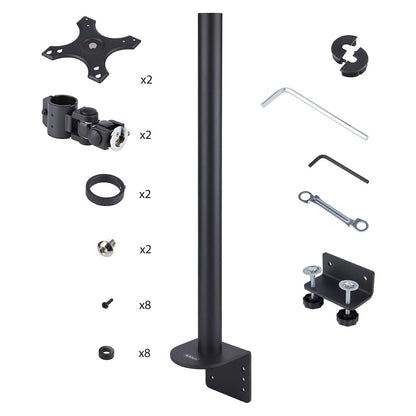 STARTECH.COM Dual Monitorhalterung 124,46cm 49Zoll fur 2 Vertikal Gestapelte Monitore 2x 16 kg VESA Bildschirmhalterung-Monitorarm