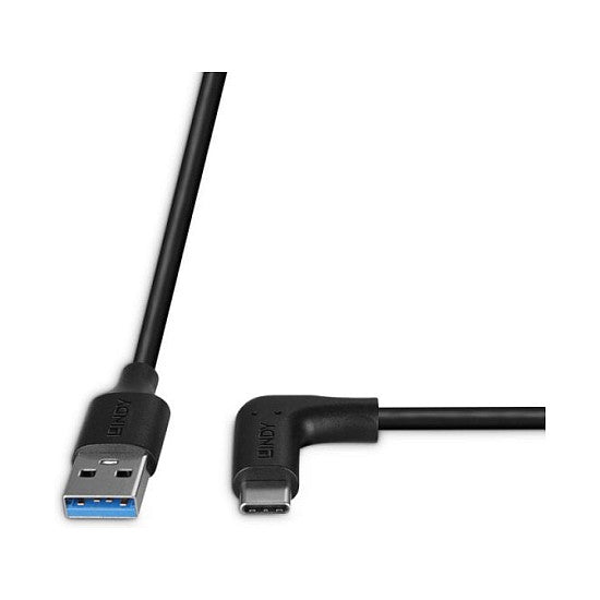 LINDY 1.5m USB 3.2 Typ A an C Kabel 90 Grad gewinkelt