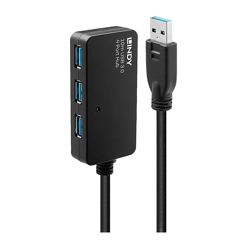 LINDY USB 3.0 Aktiv-Verlängerungs-Hub Pro 4 Port 10m