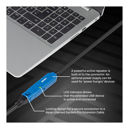 LINDY USB 3.0 Aktiv-Verlängerung Typ A/A Pro M/F 15m