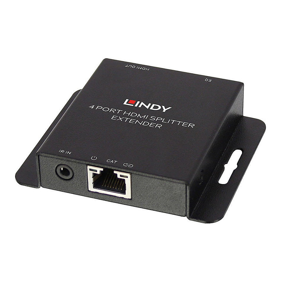 LINDY Extender & Splitter HDMI & IR Cat6 Loop Out 4 Port 50m