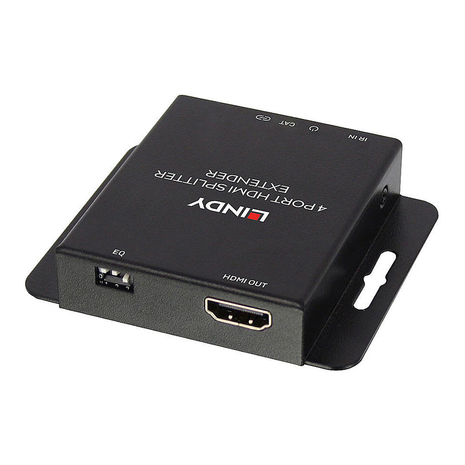 LINDY Extender & Splitter HDMI & IR Cat6 Loop Out 4 Port 50m