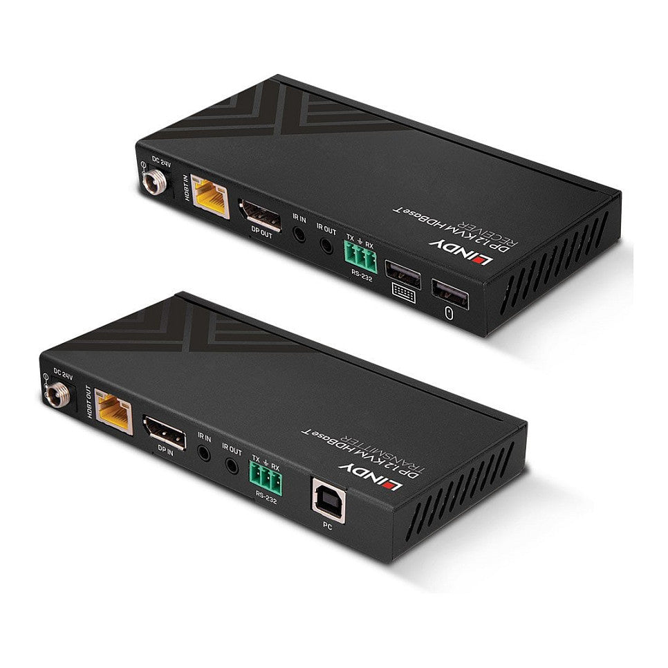 LINDY 150m Cat.6 Displayport &USB KVM HDBaseT Ext IR/RS232