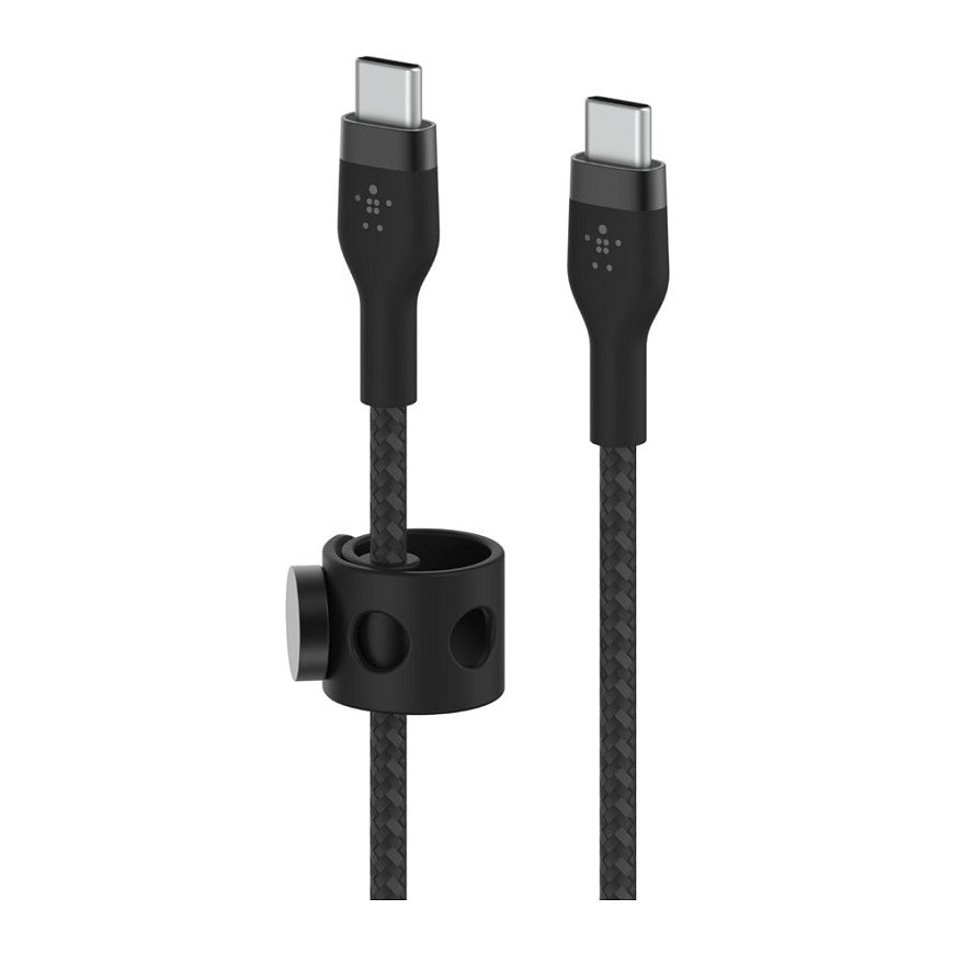 Belkin USB-C auf USB-C Kabel geflochten, Schwarz, 60W, 2m