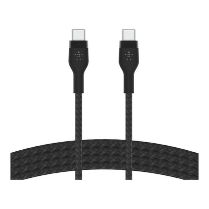Belkin USB-C auf USB-C Kabel geflochten, Schwarz, 60W, 2m