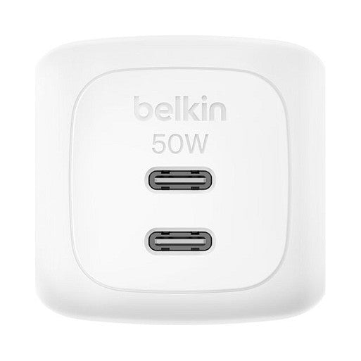 Belkin Ladegert Dual USB-C 50W PD PPS+1m Kabel WCH019kq1MWH-B6